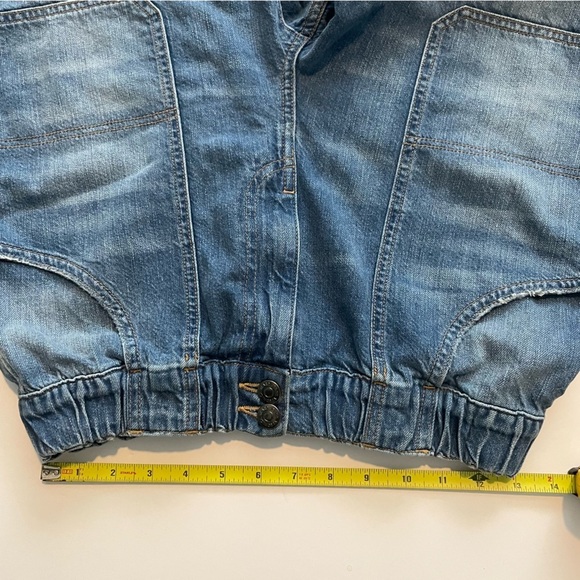 ARYA CARGO JEAN ELASTIC WAIST High-Rise Rigid Denim waterfall 29 8 - Picture 6 of 11